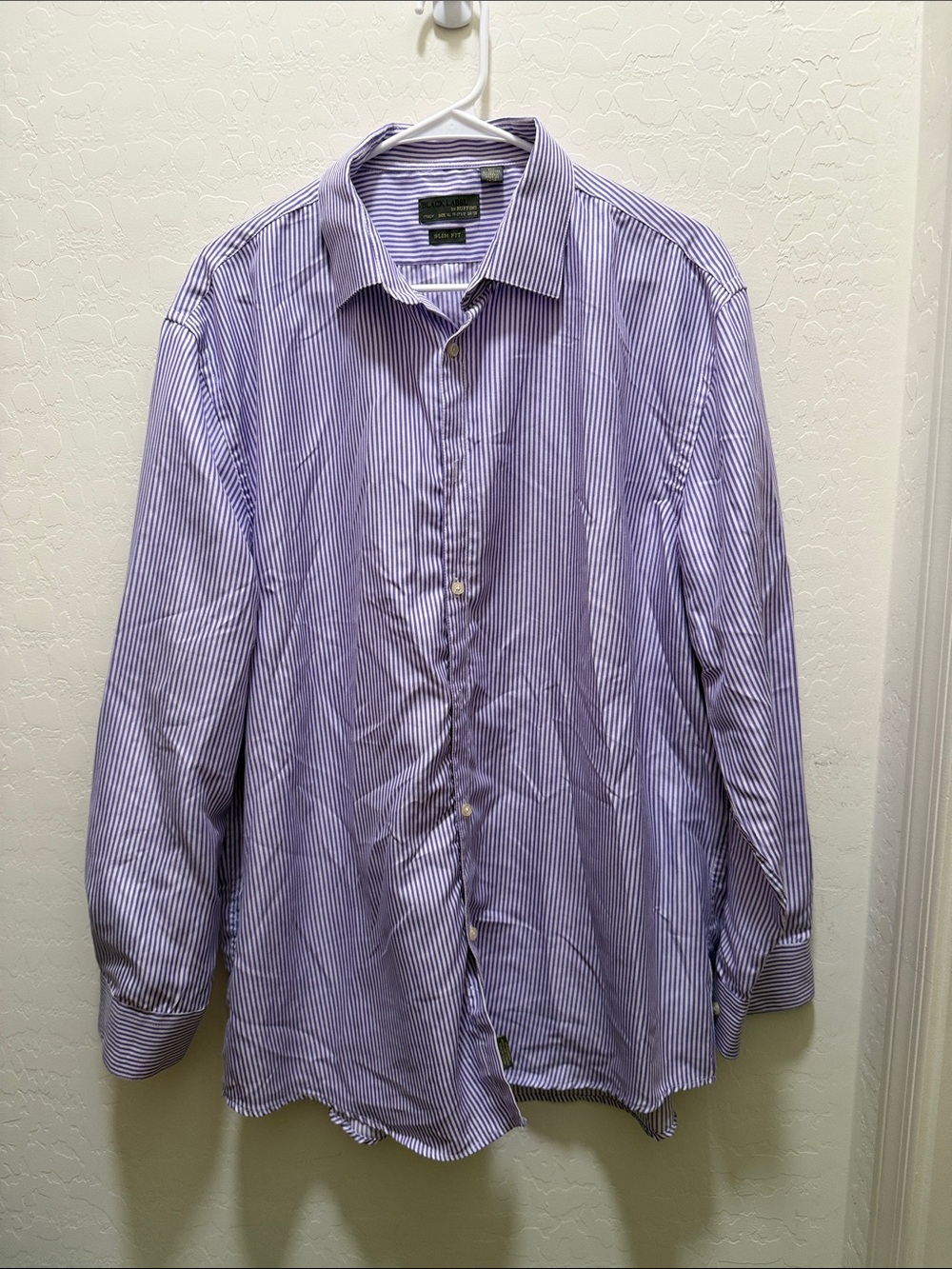 Van Heusen Purple Stripe Men's Dress Shirt